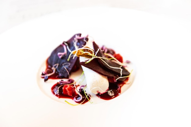 Deser na talerzu, artystyczne ujęcie